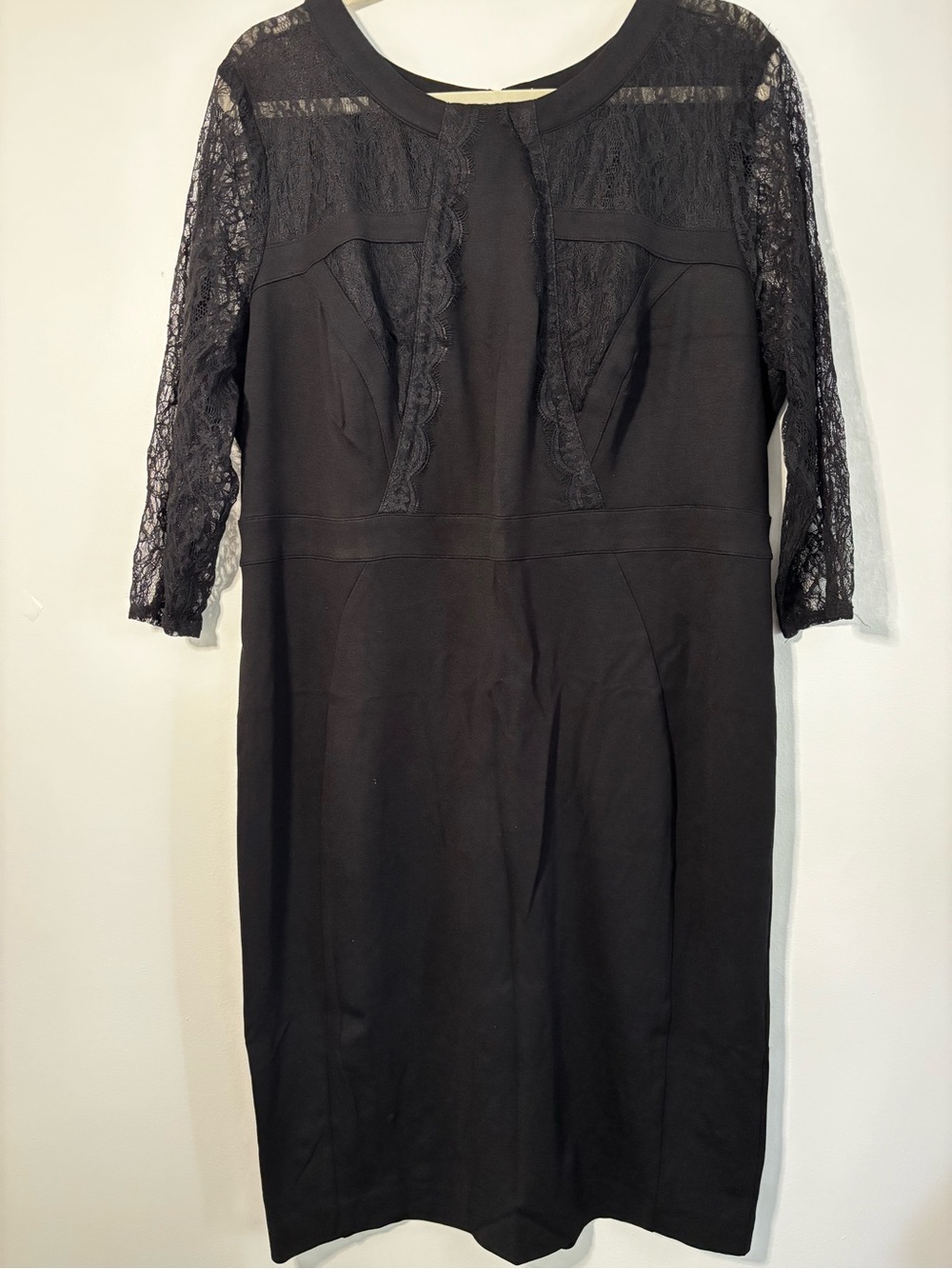 Lane Bryant Black Lace Sleeve Sheath Dress